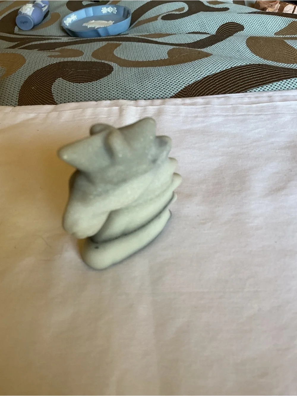 Hand Carved Grey Stone Unicorn Figurine